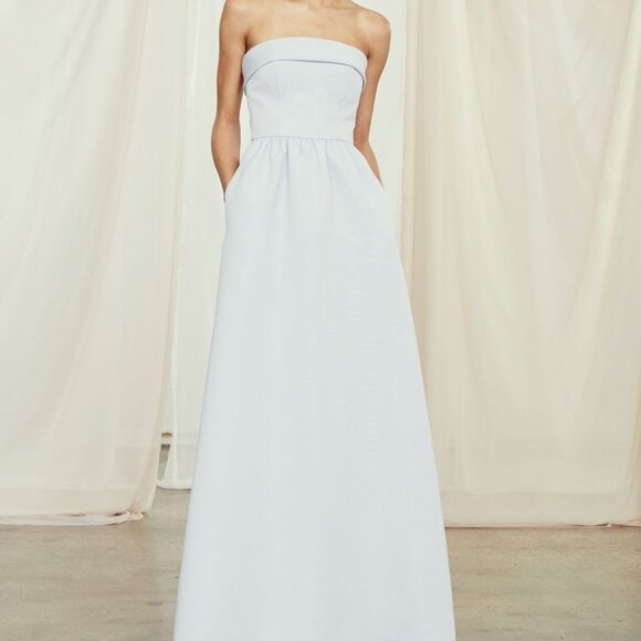 Amsale Rene Dress In Ivory - Picture 8 of 9